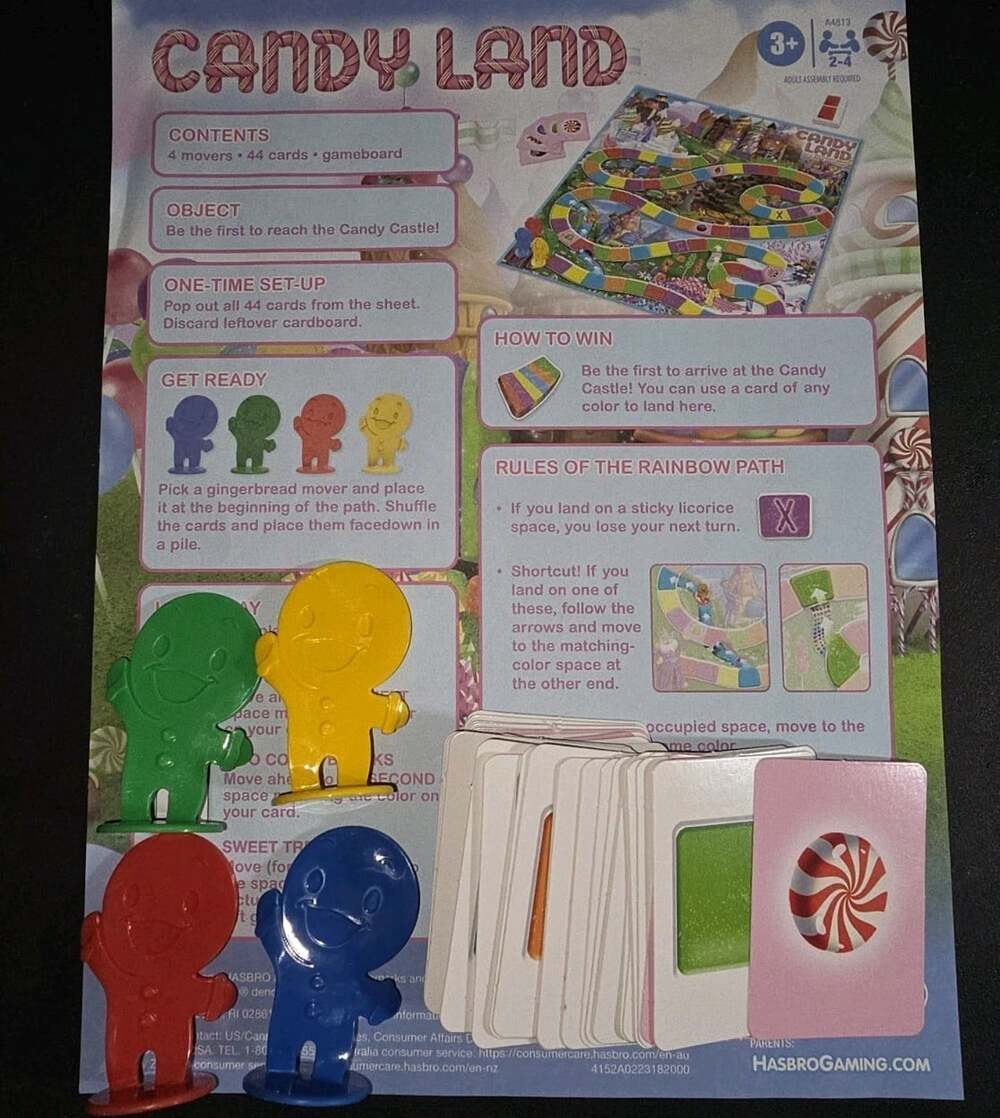 🍭2021 Candy Land Pawns Cards Instructions Replacement Pieces - Complete